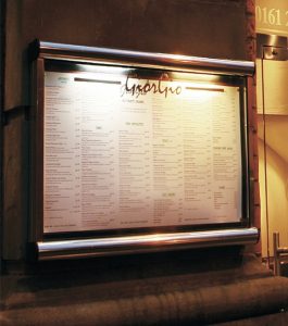 External Menu Display